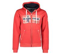 Geographical Norway Gayto Men Felpa con Cappuccio, Rosso, M Uomo