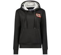 Geographical Norway Geniferama Lady - Felpa da Donna, con Cappuccio, Tasche a Canguro, Felpa a Maniche Lunghe, Calda, con Cappuccio, da Donna, Primavera, Estate, Autunno, Inverno, Colore: Nero, Nero