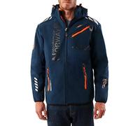 Giacca Giubbotto Jacket Uomo Geographical Norway Softshell Men Rainman cappuccio removibile removable hood-Blu notte-M