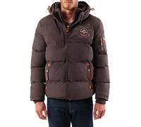 Geographical Norway Verveine Men - Giacca Invernale Autunnale Uomo - Fodera Calda Per Cappotto - Giacca Vento A Maniche Lunghe - Abito Ideale Per Uomini Casual (Grigio scuro S)