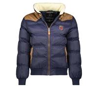Geographical Norway - Giaccone invernale da uomo, modello Abraham, collezione inverno 2017/2018, bomber con collo in pelliccia, giacca a vento imbottita, per attività all’aperto (Marino, M)