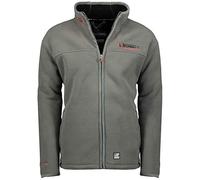 Geographical Norway - Giacca in pile Ureka da uomo, con calda fodera in pelliccia grigio M