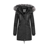 Geographical Norway - Giacca invernale da donna Coracle/Coraly XL con cappuccio in pelliccia Nero II L