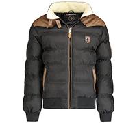 Geographical Norway - Giacca invernale da uomo, calda e trapuntata Nero L