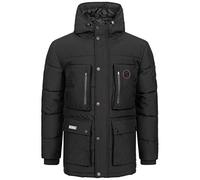 Geographical Norway Giacca invernale da uomo con cappuccio e taschino Nero L