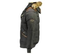 Geographical Norway - Giacca Invernale da uomo, trapuntata, Parka Belphegor (Grigio scuro, L)