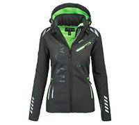 Geographical Norway - Giacca multifunzione, impermeabile e sportiva da donna grigio scuro M