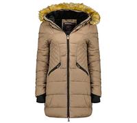 Geographical Norway - Giacca Trapuntata da Donna con Cappuccio Abby (Taupe, XL)