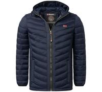 Geographical Norway Giacca trapuntata invernale da uomo - Calda Anorak - Outdoor SKI Snowboard Giacca per l'inverno/autunno, Carl Hood Navy, 3XL