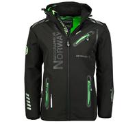 Geographical Norway Giacca Invernale con Cappuccio Poliestere Nero Verde Uomo