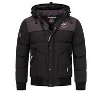 Geographical Norway Giacca VOLVA MEN Giubbotto Piumino manica lunga con cappuccio Uomo WQ006H/GN-Nero-M