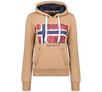 Geographical Norway Gpalm Lady Felpa con Cappuccio, Taupe, L Donna
