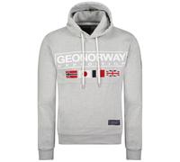 Geographical Norway Great Blended Grey DB Men 317 (WY8612H/GN-Blended Grey) Misto Grigio Uomo Da Vestire sopra la Testa Sportiva Traspirante con Cappuccio XL