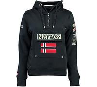 Geographical Norway Gymclass Lady - Felpa Cappuccio Donna con Tasche A Canguro - Felpa A Manica Lunga Calda - Giacca Abito Ideale Primavera Estate Autunno Inverno (Marino L-Taglia 3)