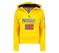 Geographical Norway Gymclass Lady - Felpa Donna Zip Hoodie Tasche - Pile Donna Maglione Manica Lunga Giacca Cappuccio - Abito Ideale Primavera Estate Autunno Inverno Stagione (Mostarda XL)