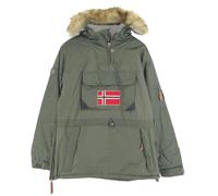 Geographical Norway Herren Parka Anorak Isoliert Grün Größe S Corporate Jacke
