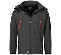 Geographical Norway Herren Softshell Funktions Outdoor Jacke wasserabweisend im Bundle mit urbandreamz Beanie (L, Dunkelgrau TN)