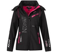 Geographical Norway IMS Edition Sport - Giacca impermeabile da donna, softshell, con berretto urbandreamz, adatta per attività all’aperto, antipioggia, taglie S, M, L, XL, XXL, L