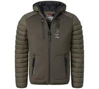Geographical Norway IMS Production - Giacca invernale imbottita da uomo, stile anorak con cappuccio, foderata e calda, per attività all'aperto, sci e snowboard, inverno e autunno, taglie S-7XL, L
