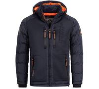 Geographical Norway Piumino Bomber Parka Outdoor Cappuccio Blu Uomo