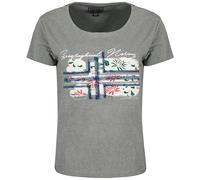 Geographical Norway Jepson Lady Magliette Donna, Grigio Chiaro, M