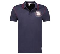 Geographical Norway Kilsvik Men - Polo Classica Uomo - Cotone A Maniche Corte Casual Button Down Polo Shirt Tops Regular Classic - Abito Ideale Primavera-Estate (BLU MARINO M)