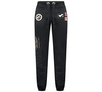 Geographical Norway Madock Men - Pantaloni Jogging Stampati in Stile Casual - Abbigliamento Sportivo di qualità Confortevole - Pantaloni da Ginnastica Casual Cotone da Uomo (Nero L)