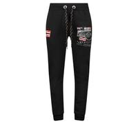 Geographical Norway Meographe EO Uomo 100 (WW5807H/GNO/Nero) Pantaloni sportivi neri da uomo, per la corsa, comodi, con coulisse 3XL, Nero , S