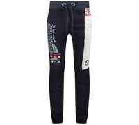 Geographical Norway Merinos EO-PR Navy Men 100 B67 (WU8131H/GNO/Navy) Pantaloni da allenamento da uomo, blu scuro, comodi, in vita regolabile, taglio sottile, polsini, grigio., S