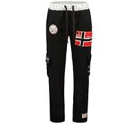 Geographical Norway Mycargo Men - Pantaloni Jogging Stampati in Stile Casual - Abbigliamento Sportivo di qualità Confortevole - Pantaloni da Ginnastica Casual Cotone da Uomo (Nero S)