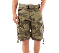 Geographical Norway Panoramique Men - Bermuda Cotone Casual Shorts - Bermuda Sportivi Da Uomo Short - Bermuda Chino Traspiranti - Pantaloncini Corti Con Cintura Vestibilità (CAMO Grigio Chiaro XL)