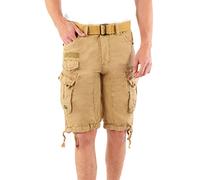 Geographical Norway Panoramique Men - Bermuda Cotone Casual Shorts - Bermuda Sportivi Da Uomo Short - Bermuda Chino Traspiranti - Pantaloncini Corti Con Cintura Vestibilità Normale (Beige 3XL)