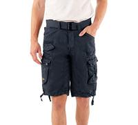Geographical Norway Panoramique Men - Bermuda Uomo Cotone Casual - Pantaloncini Sportivi Uomo - Abito Ideale Uomo per Tutte Le Stagioni Primavera Estate Autunno Inverno (Marino 5XL)