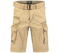 Geographical Norway Pantaloncini cargo da uomo estivi bermuda corti, beige., L