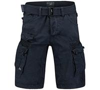 Geographical Norway Pantaloncini cargo da uomo estivi bermuda corti, blu navy, M