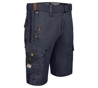 Geographical Norway Pantaloncini cargo da uomo estivi bermuda corti, blu navy, M