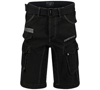 Geographical Norway Pantaloncini cargo da uomo estivi bermuda corti, Nero , L
