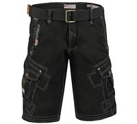 Geographical Norway Pantaloncini cargo da uomo estivi bermuda corti, Nero , S