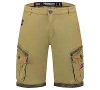 Geographical Norway PARENTO Mastic DB Men 317 (SY1691H/GN-Mastic) - Pantaloncini da muda, da uomo, lunghezza al ginocchio, beige chiaro, tasche funzionali, chiusura lampo, in cotone, per primavera