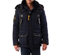 Geographical Norway Parka Acore - Giacca Invernale da Uomo con Cappuccio Foderato Blu Navy L
