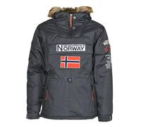 Geographical Norway Parka Con Cappuccio Fisso E Pelliccia Removibile Grigio Uomo