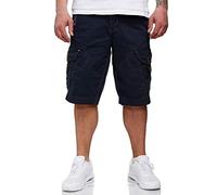 Geographical Norway Peanut Men - Bermuda Cotone Casual Shorts - Bermuda Sportivi da Uomo Short - Bermuda Chino Traspiranti - Pantaloncini Corti con Cintura vestibilità Normale Marino L