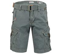Geographical Norway Peanut Men - Bermuda Cotone Casual Shorts - Bermuda Sportivi da Uomo Short - Bermuda Chino Traspiranti - Pantaloncini Corti con Cintura vestibilità Normale Blu M