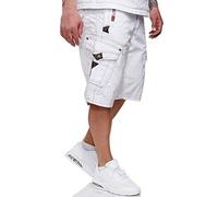 Geographical Norway Perle Pantaloni Corti Cargo da Uomo, con Cintura Bianco XX-Large