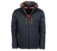 Geographical Norway Piumino Bomber Parka Outdoor Cappuccio Blu Uomo