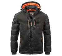 Geographical Norway Piumino Bomber Parka Outdoor Cappuccio Nero Uomo