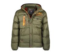 Geographical Norway Piumino Bomber Parka Outdoor Cappuccio Verde Uomo