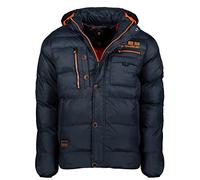 Geographical Norway - Piumino invernale da uomo, imbottito, giacca per l'inverno/autunno, incluso berretto urbandreamz blu navy XXL