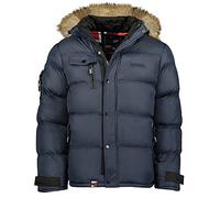 Geographical Norway - Piumino trapuntato da Uomo Modello Bonap con Cappuccio staccabile Chiusura con cerniera e patta di bottoni sul centro del lato anteriore Marine XL