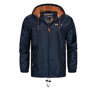 Geographical Norway Rain Jacket Men's Transition Windbreaker Outdoor Rain Jacket - Blue - Large